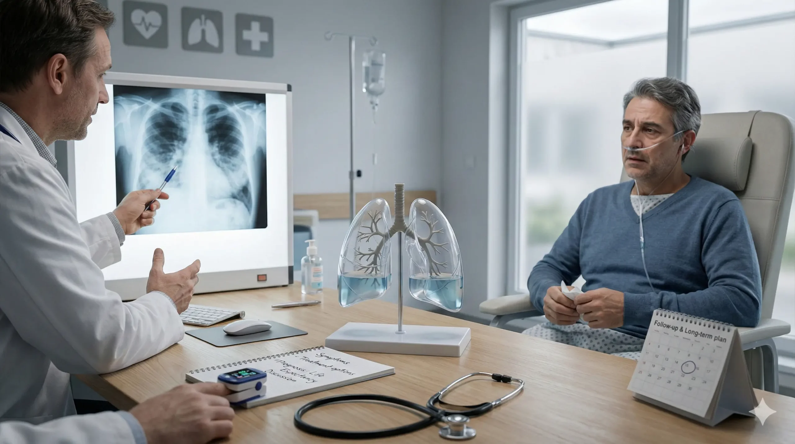 eau dans les poumons espérance de vie